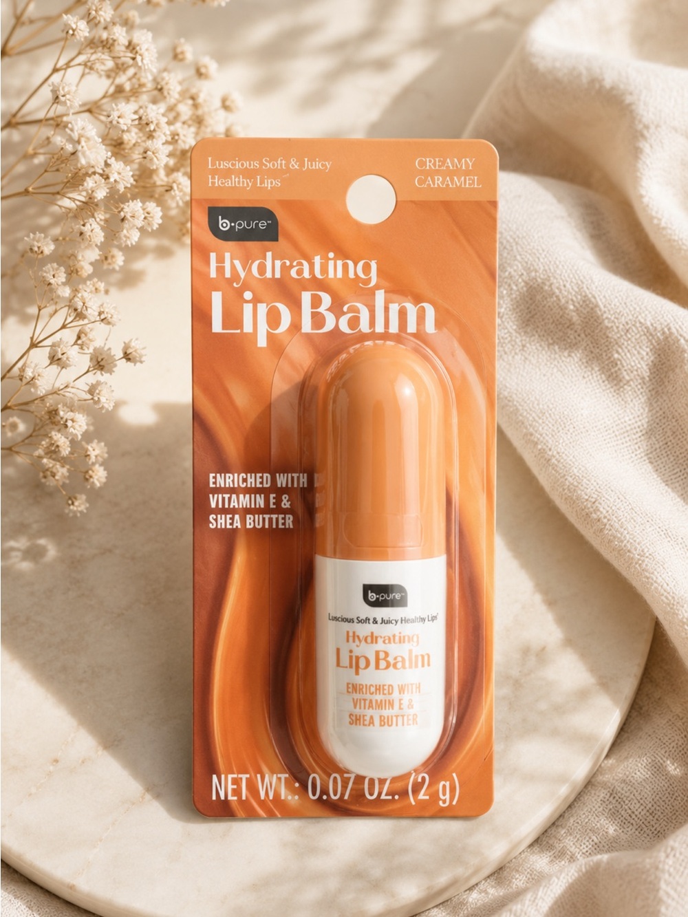 B-Pure Hydrating Lip Balm Creamy Caramel